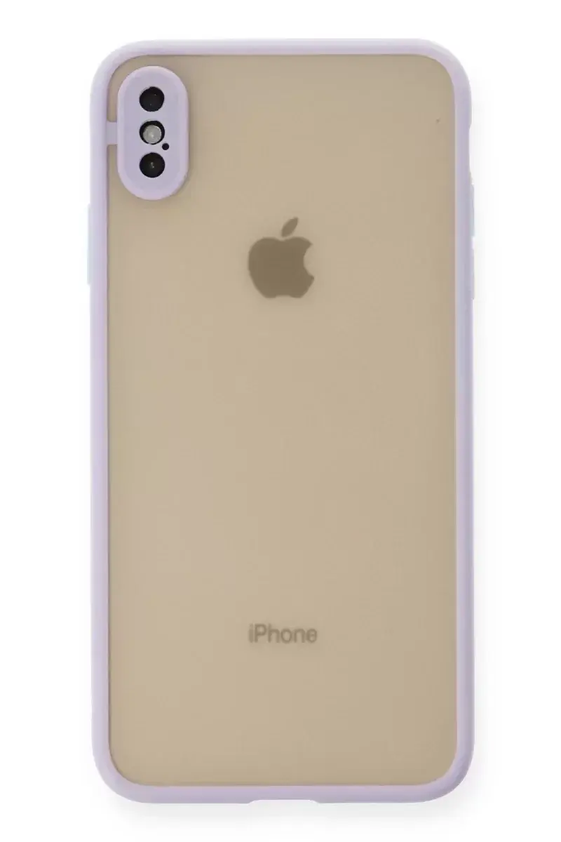 Newface İphone Xs Max Kılıf Montreal Silikon Kapak - Mor