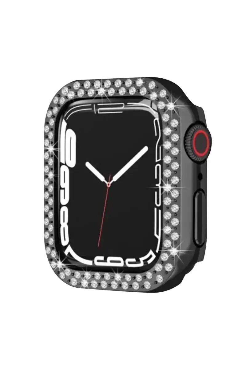 Newface Apple Watch 42mm Taşlı Kasa - Siyah