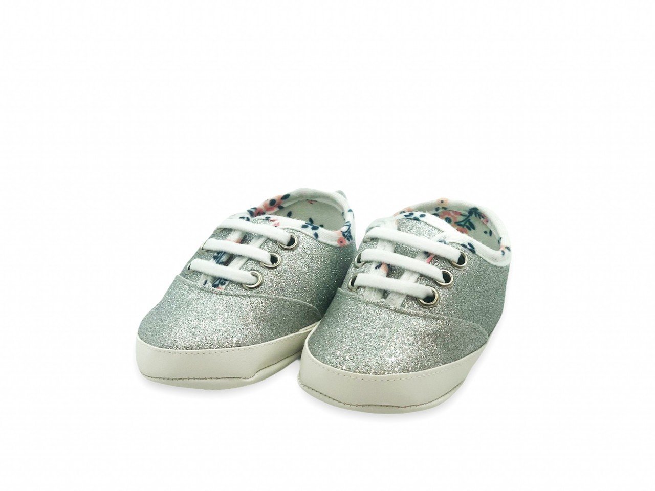 First Step Simli Kız Patik - Gümüş