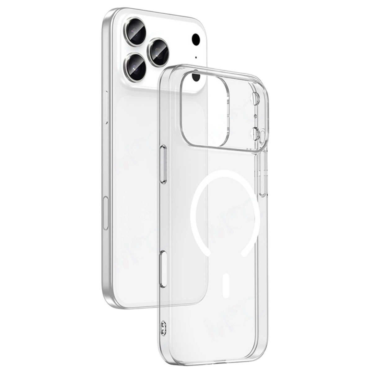 İphone 17 Pro Max Combo Sert Şeffaf Magsafe Kapak - Şeffaf