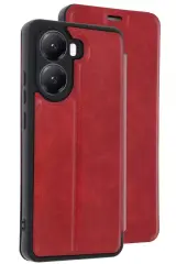 Newface Xiaomi Poco X7 Pro Kılıf Flip Cover - Kırmızı