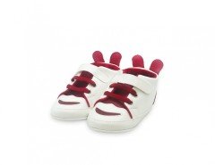 First Step Tavşan Kulaklı Kız Patik - Kırmızı