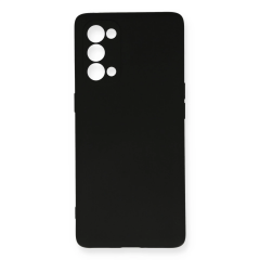 Oppo Reno 5 Pro Kılıf Nano İçi Kadife Silikon - Siyah