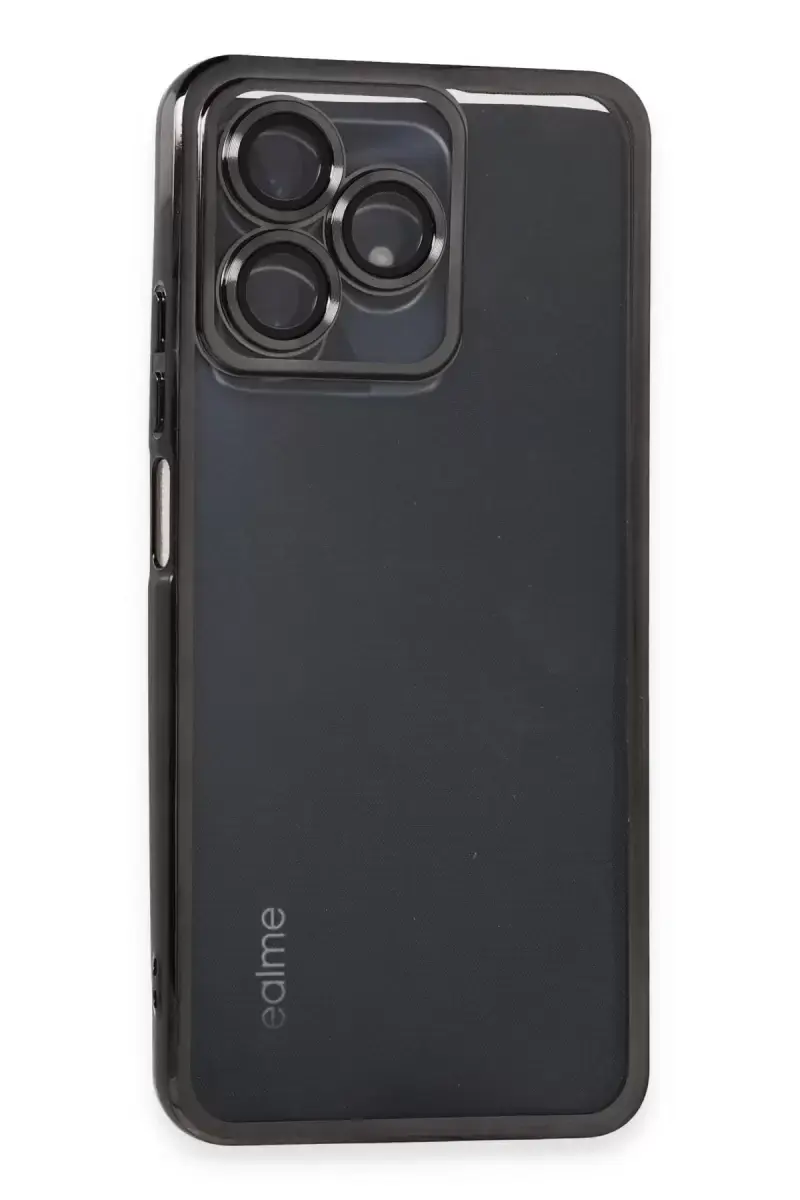 Newface Realme C53 Kılıf Razer Lensli Silikon - Siyah