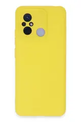 Newface Xiaomi Redmi 12c Kılıf Nano İçi Kadife Silikon - Sarı
