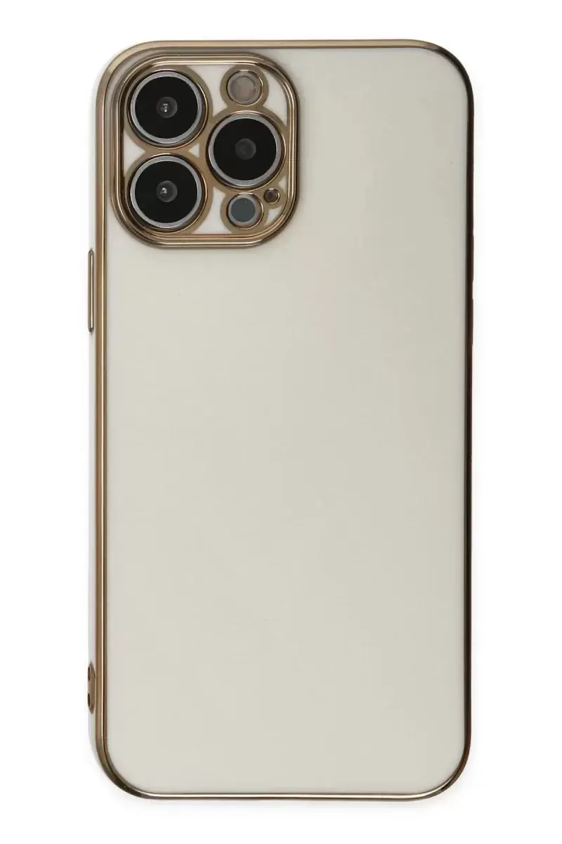 Newface İphone 15 Pro Max Kılıf Volet Silikon - Beyaz