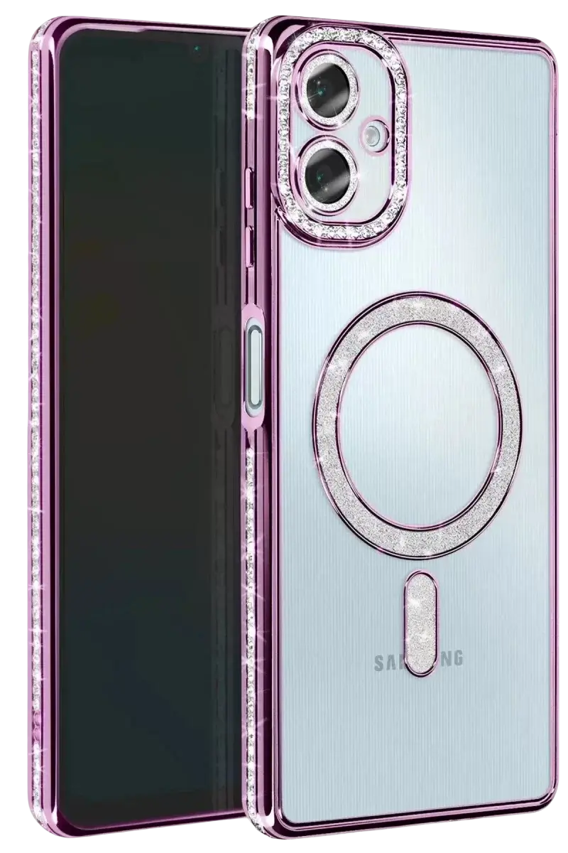 Newface Samsung Galaxy A07 4g Joke Simli Magneticsafe Kılıf - Derin Mor