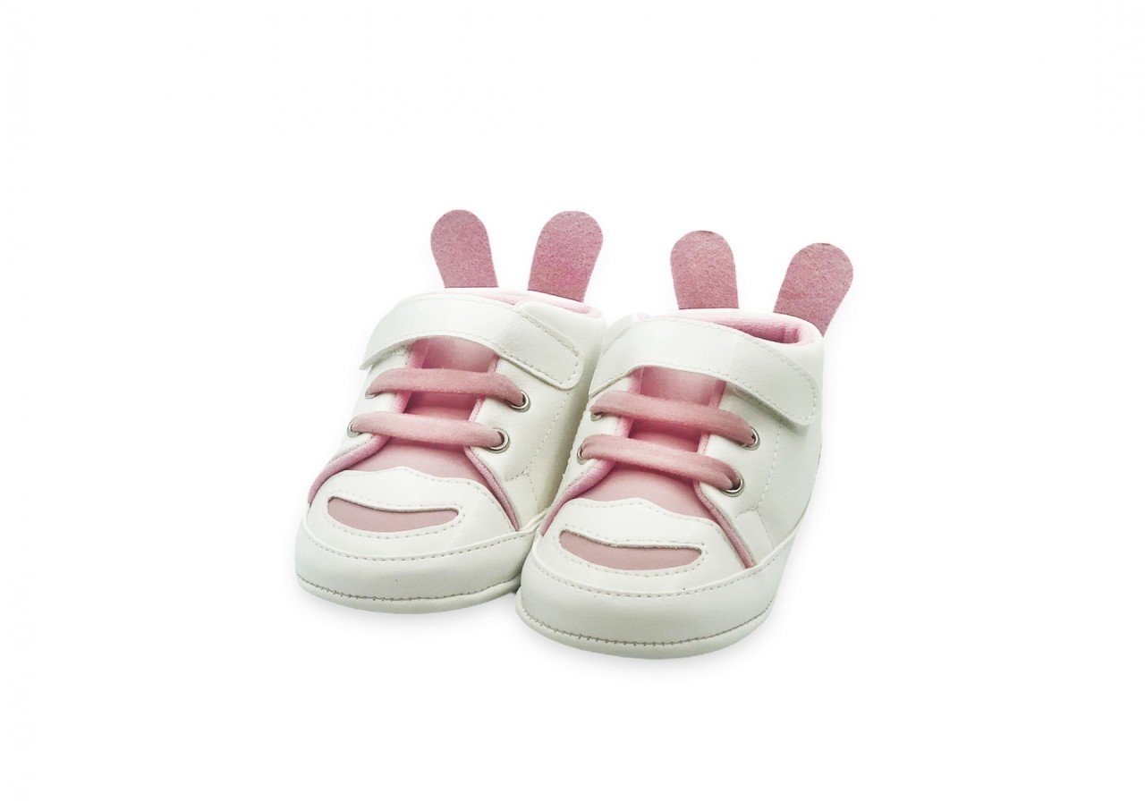 First Step Tavşan Kulaklı Kız Patik - Pembe