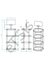 Eczane Daire Ürün Teşhir Standı - Kolay Kurulum