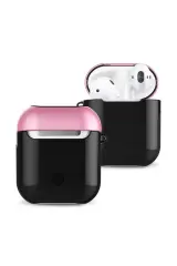 Newface Airpods 2 (2.nesil) 3in1 Kılıf - Siyah-pembe
