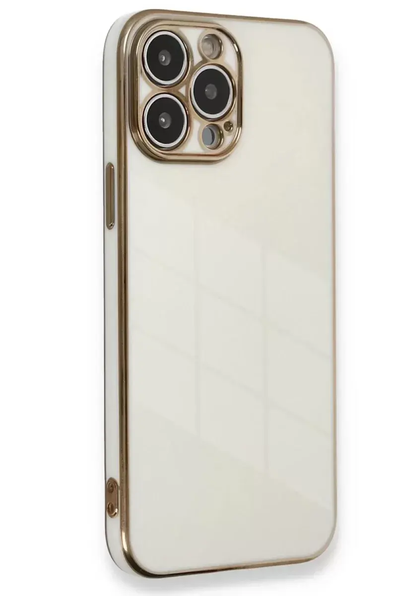 Newface İphone 15 Pro Kılıf Volet Silikon - Beyaz