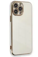 Newface İphone 15 Pro Kılıf Volet Silikon - Beyaz
