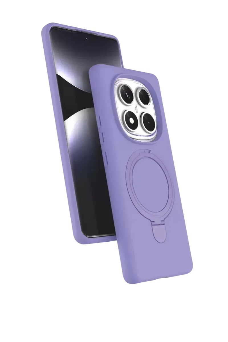 Newface Xiaomi Redmi Note 14 Pro 5g Regal Magsafe Standlı Kapak - Lila