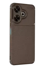 Newface Xiaomi Redmi 13 4g Kılıf Auto Focus Karbon Kapak - Kahverengi