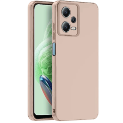 Xiaomi Redmi Note 12 Pro 5g Kılıf Nano İçi Kadife Silikon - Pudra