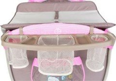 Kanz Hamburg 70x110cm Dönenceli Oyun Parkı Seyahat Yatağı - Pembe