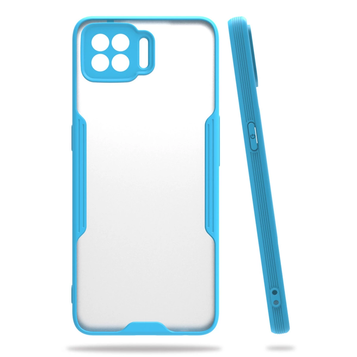 Oppo A73 Kılıf Platin Silikon - Mavi