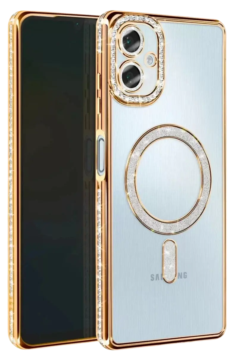 Newface Samsung Galaxy A07 4g Joke Simli Magneticsafe Kılıf - Gold