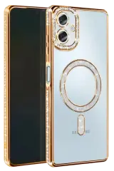 Newface Samsung Galaxy A07 4g Joke Simli Magneticsafe Kılıf - Gold