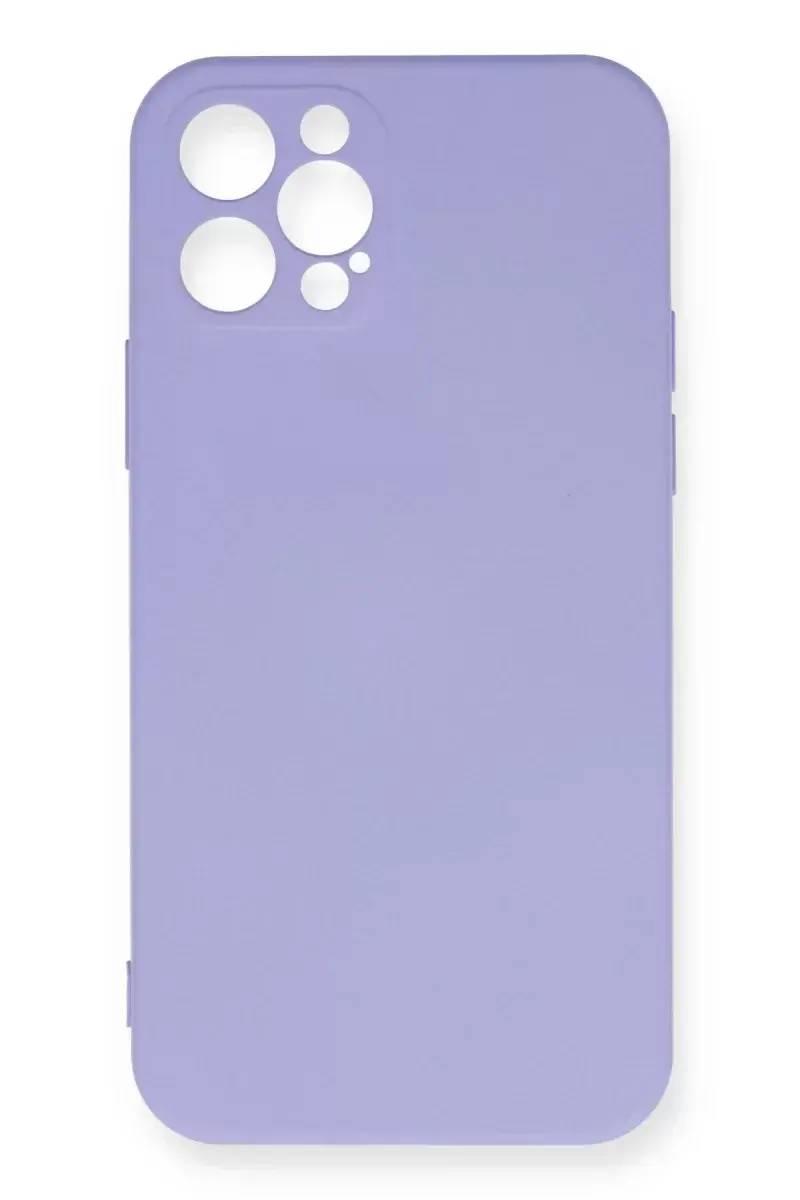 Newface İphone 12 Pro Max Kılıf Nano İçi Kadife Silikon - Lila