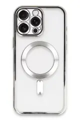 Newface İphone 16 Pro Kılıf Kross Magneticsafe Kapak - Gümüş
