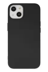 Newface İphone 14 Plus Kılıf Nano İçi Kadife Silikon - Siyah
