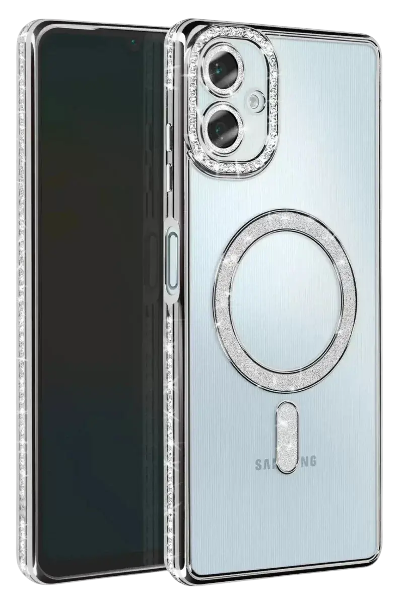 Newface Samsung Galaxy A07 4g Joke Simli Magneticsafe Kılıf - Gümüş