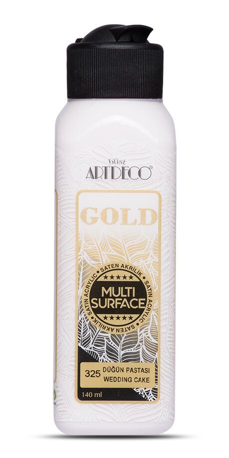 Gold Multi Surface Saten Akrilik Boya - 140ml - 325 Düğün Pastası