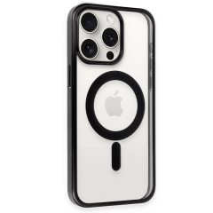 İphone 15 Pro Max Kılıf Erozi Magsafe Kapak - Siyah