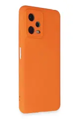 Newface Xiaomi Redmi Note 12 5g Kılıf Nano İçi Kadife Silikon - Turuncu