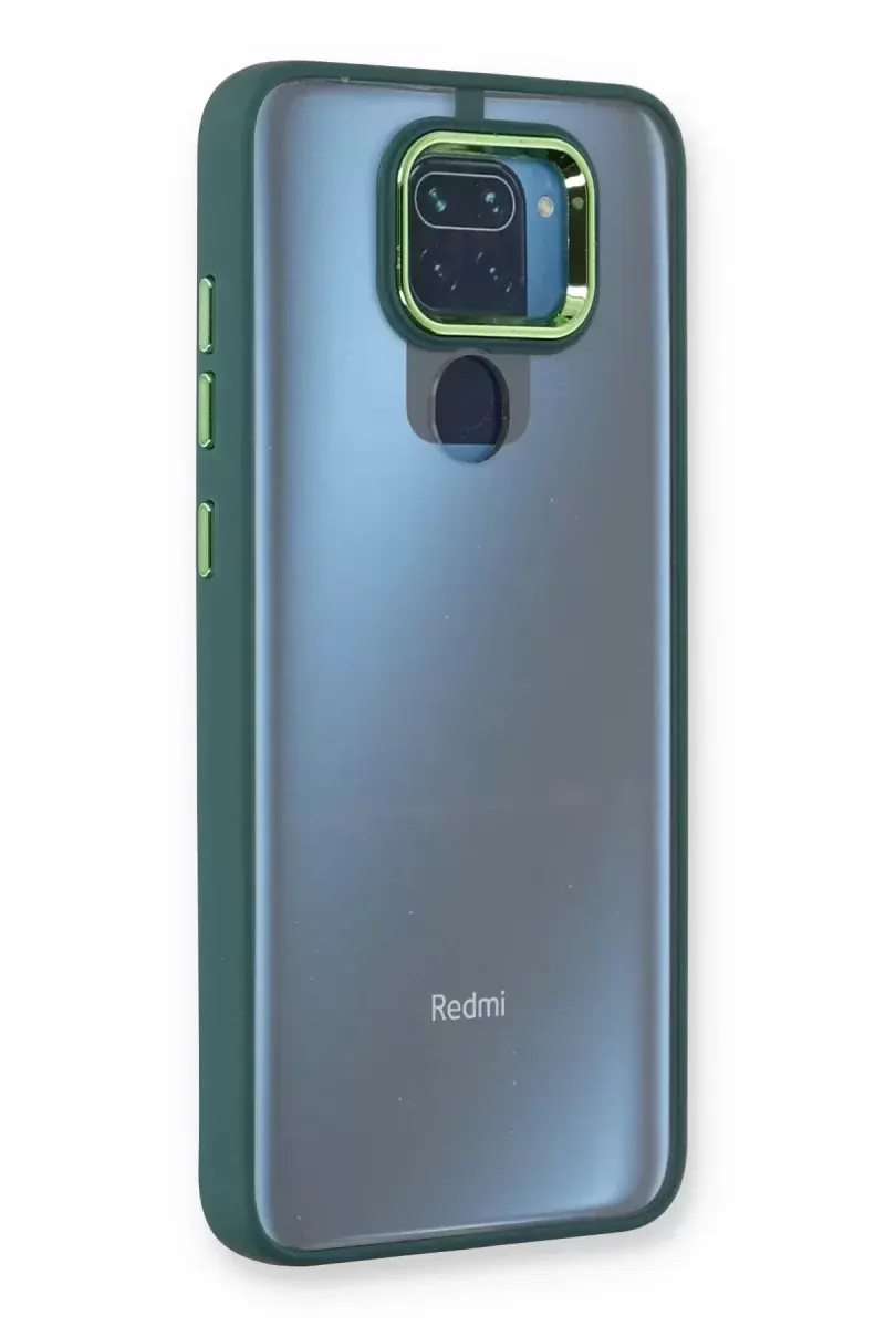 Newface Xiaomi Redmi Note 9 Kılıf Dora Kapak - Haki Yeşil