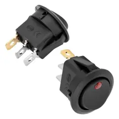 Ic-132a Işıklı 3 Pinli 12 Volt Dc 20 Amper Açma-kapama Anahtarı