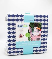 Babyjem Sandalye Yükseltici Minder Balık Desen - Indigo