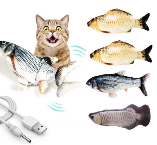 Hareketli Balık Kedi Oyuncağı Şarjlı