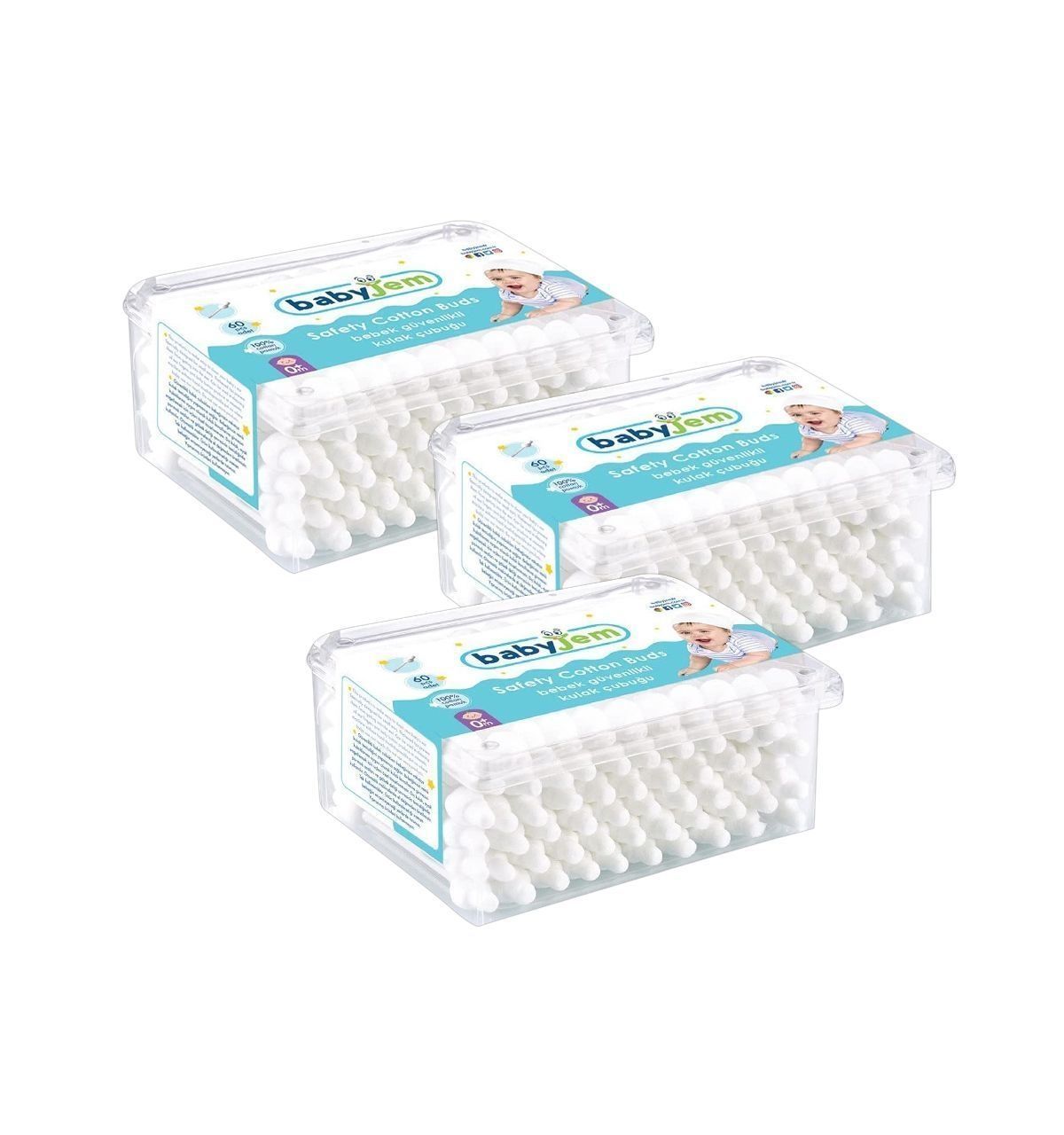 Babyjem Bebek Kulak Çubuğu 60 x 3 Adet