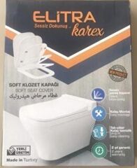 Klozet Kapağı Elitra Karex Soft Yavaş Kapanan Kare Tip