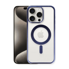 İphone 15 Pro Max Kılıf Erozi Magsafe Kapak - Lacivert