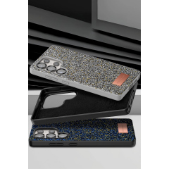 Onegif Samsung Galaxy S25 Ultra Bright Simli Kapak - Gümüş