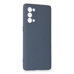 Oppo Reno 5 Pro Kılıf Nano İçi Kadife Silikon - Gri