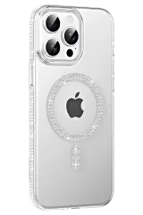 Joko Apple İphone 14 Pro Max Move Taşlı Magsafe Kapak - Natural Grey