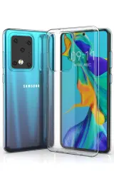 Newface Samsung Galaxy S20 Ultra Kılıf Lüx Şeffaf Silikon