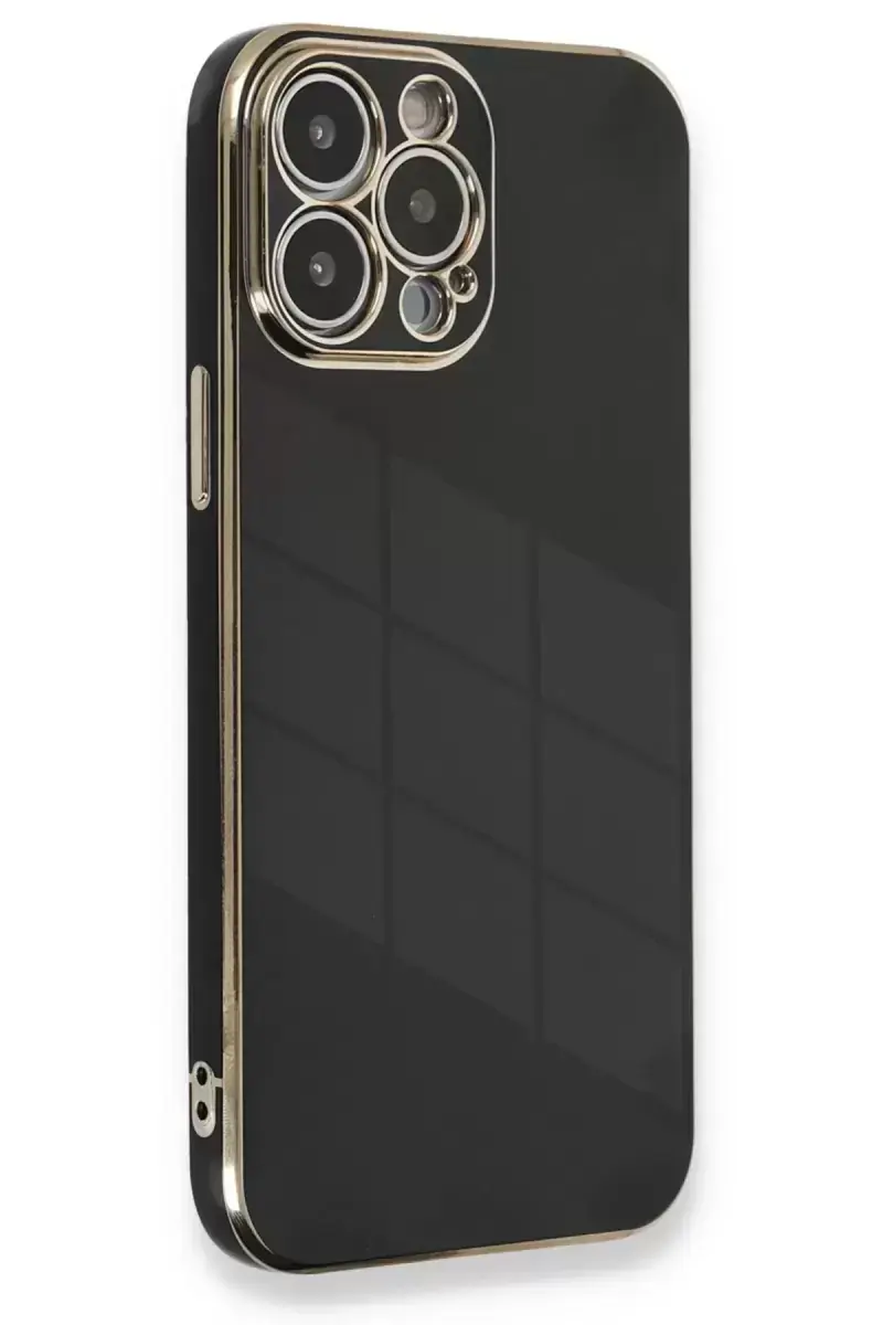 Newface İphone 13 Pro Max Kılıf Volet Silikon - Siyah
