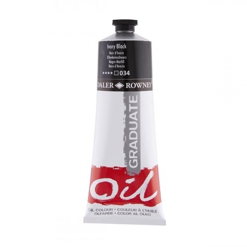 Graduate Yağlı Boya - Ivory Black - 200ml - N.034