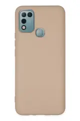 Newface İnfinix Hot 10 Play Kılıf Nano İçi Kadife Silikon - Pudra