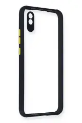 Newface Xiaomi Redmi 9a Kılıf Miami Şeffaf Silikon - Lacivert