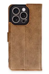 Newface Apple İphone 16 Pro Kılıf Trend S Plus Kapaklı Kılıf - Taba