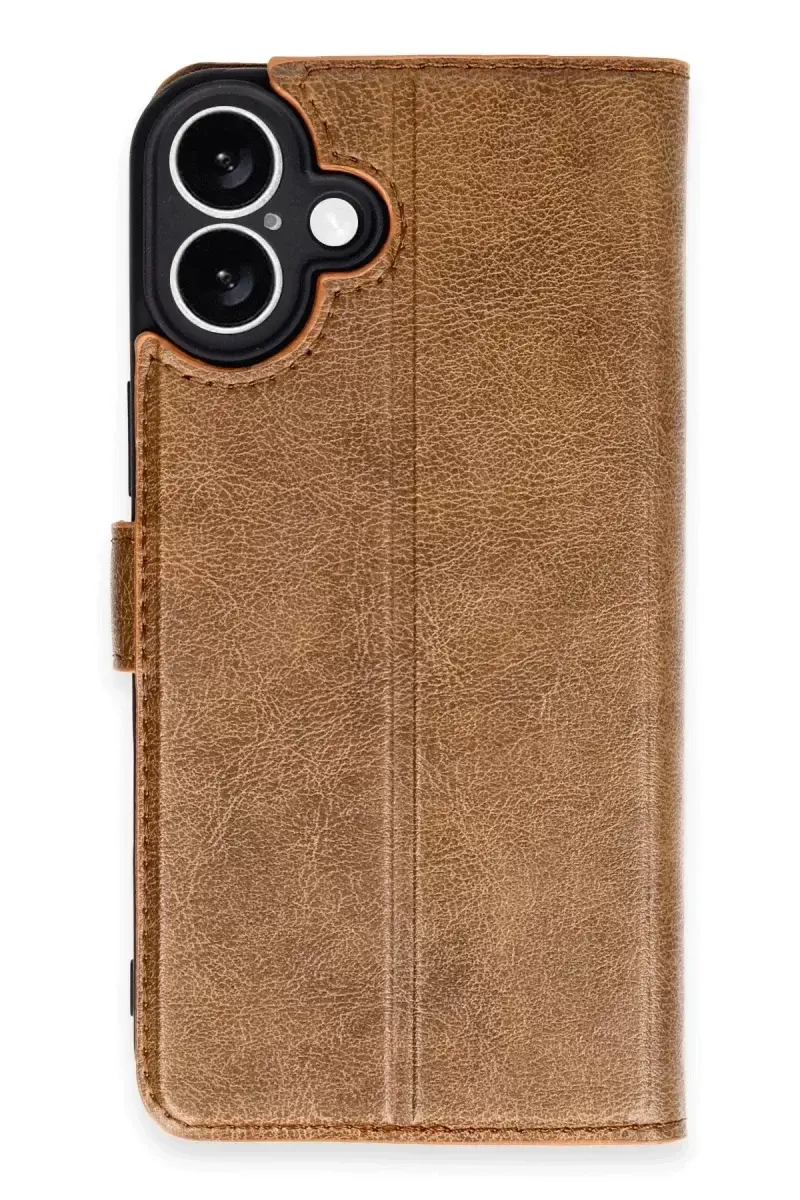 Newface İphone 16 Plus Kılıf Trend S Plus Kapaklı Kılıf - Taba