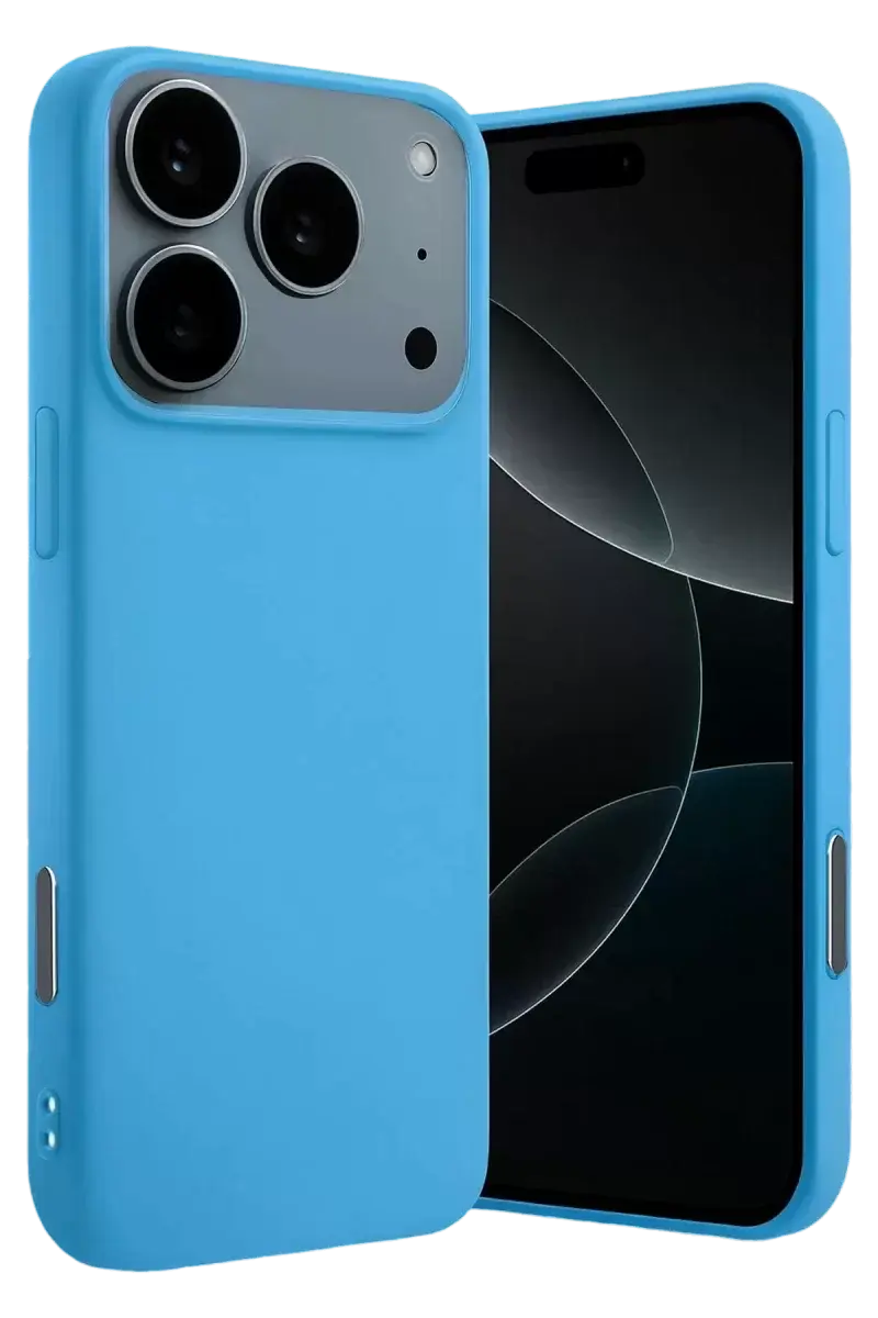 Newface Apple İphone 17 Pro Nano İçi Kadife Silikon - Mavi