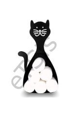 Tuvalet WC Kağıtlığı - Kedi Motifli