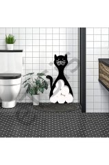 Tuvalet WC Kağıtlığı - Kedi Motifli